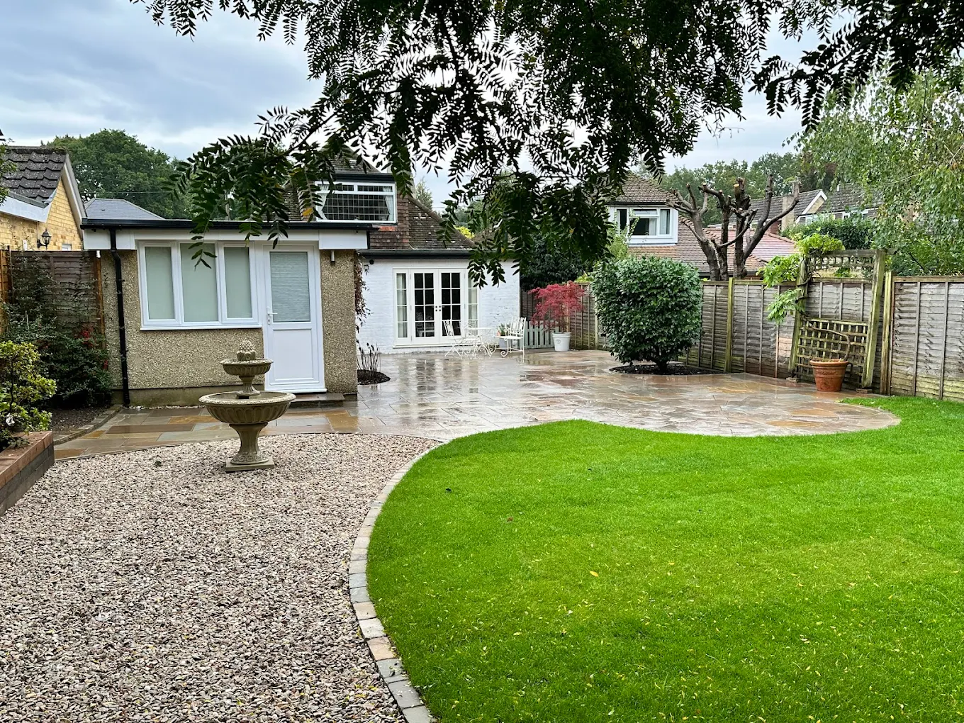 Indian sandstone patio project in Guildford, Surrey — project 9