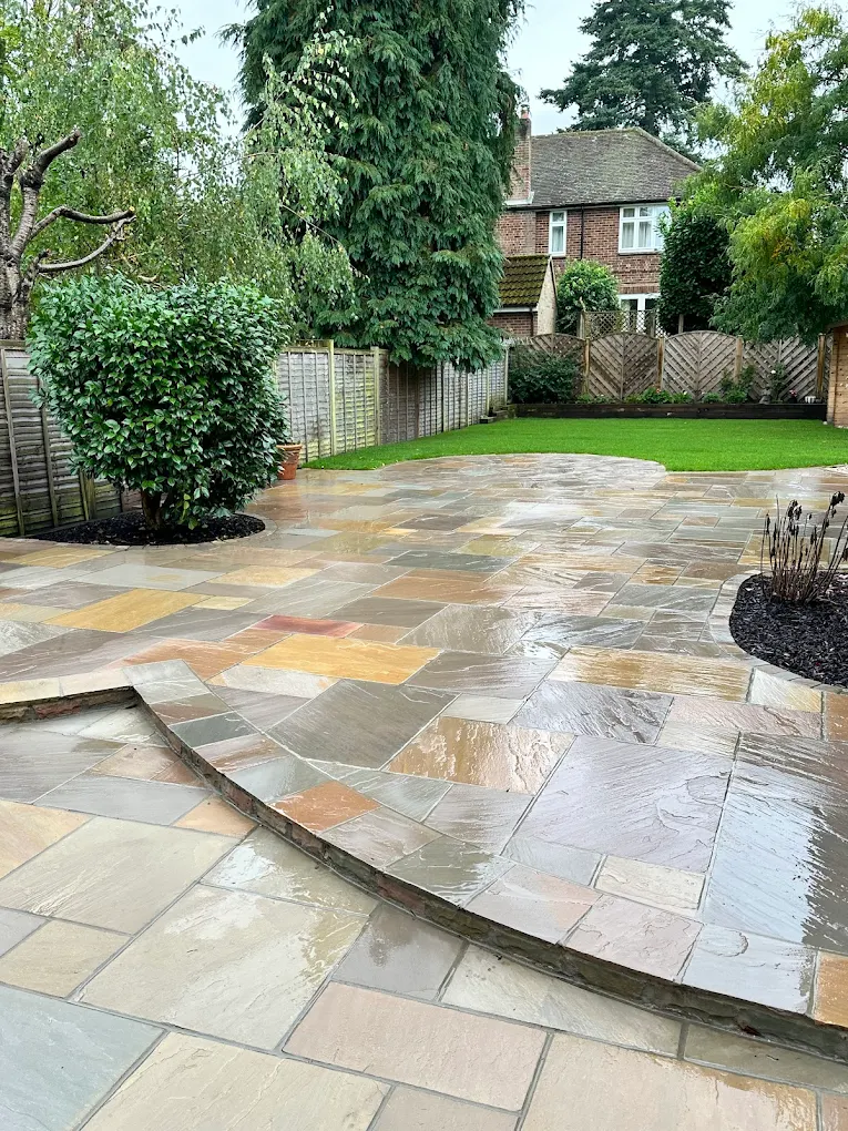 Indian sandstone patio project in Guildford, Surrey — project 5