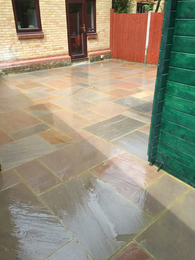 Indian sandstone patio project in Guildford, Surrey — project 10
