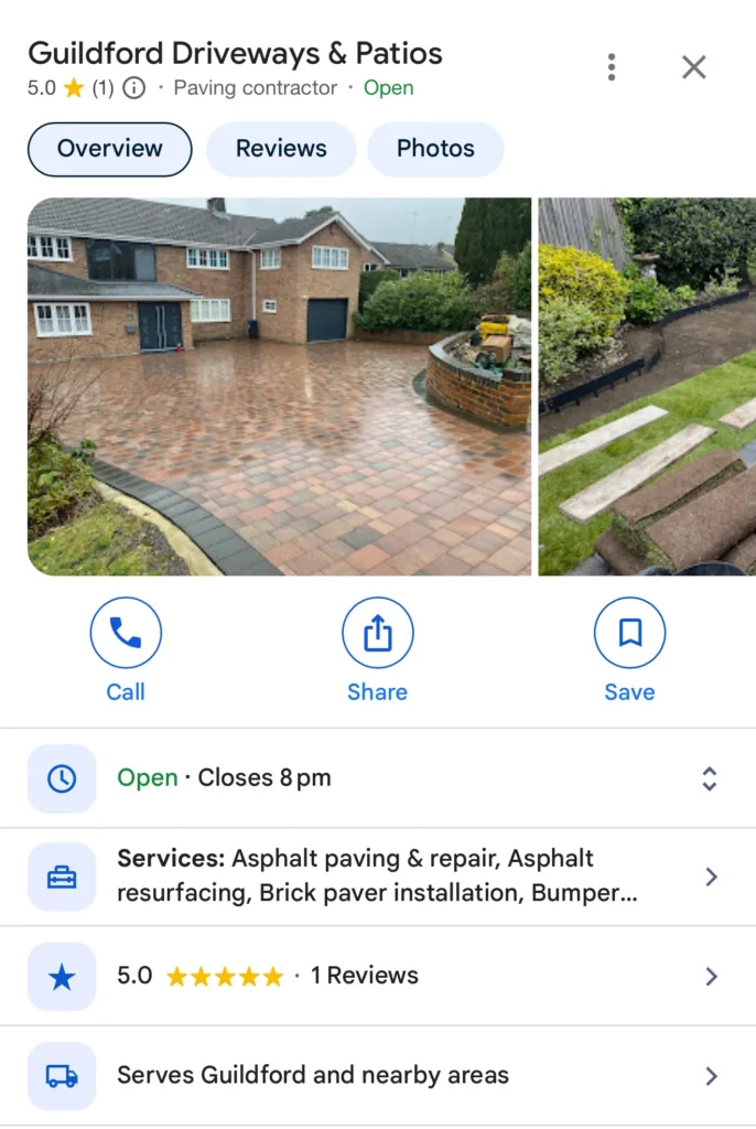 Guildford Driveways & Patios Reviews
